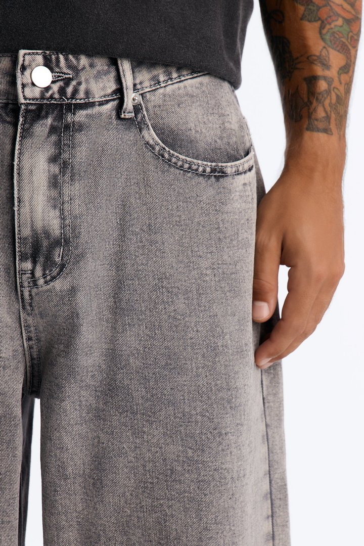 All Day Baggy Leg Jean - Washed Grey