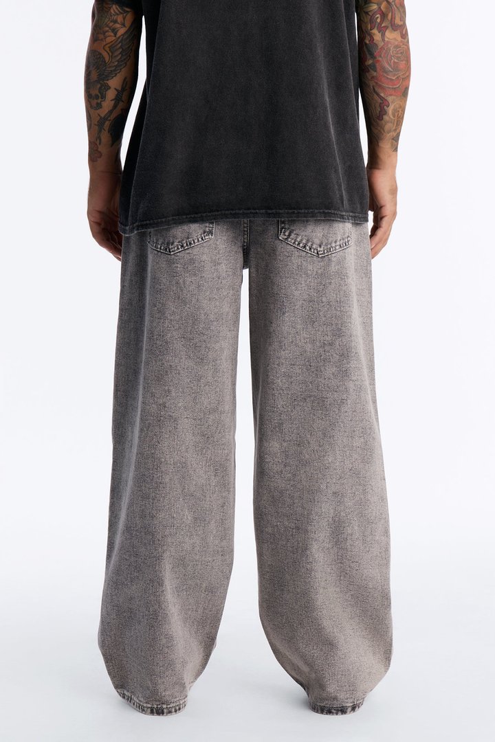 All Day Baggy Leg Jean - Washed Grey