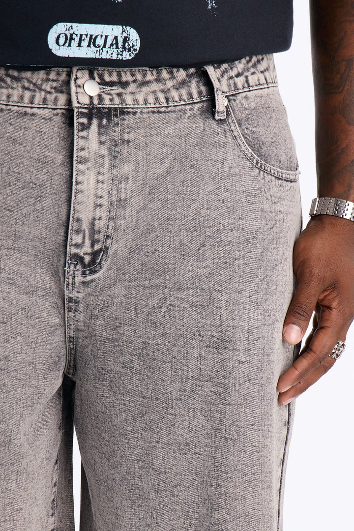 All Day Relaxed Denim Short - Washed Grey