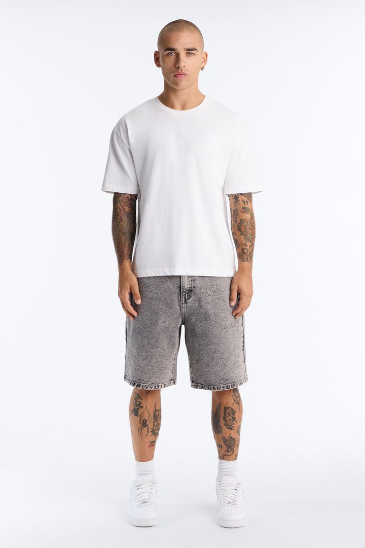 All Day Relaxed Denim Short - Washed Grey