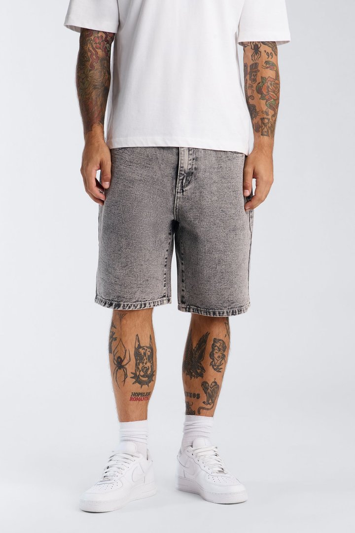 All Day Relaxed Denim Short - Washed Grey