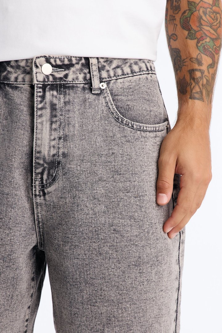 All Day Relaxed Denim Short - Washed Grey