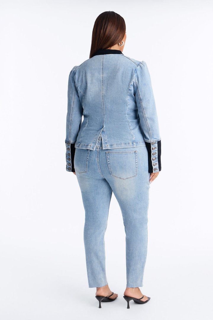 Get In Formation Denim Pant Set - Light Wash