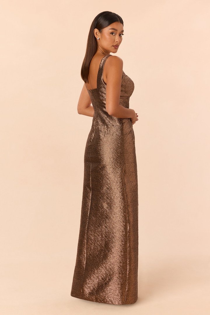 Rich Fantasy Metallic Gown - Copper