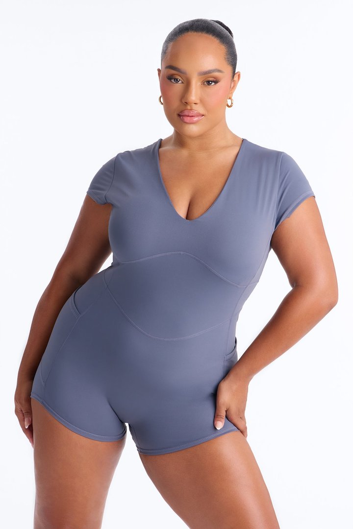 Sweet Sport Short Sleeve Romper - Navy