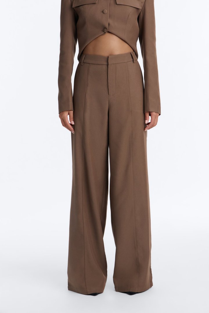 Melt Into You High Rise Straight Leg Trouser - Caffe