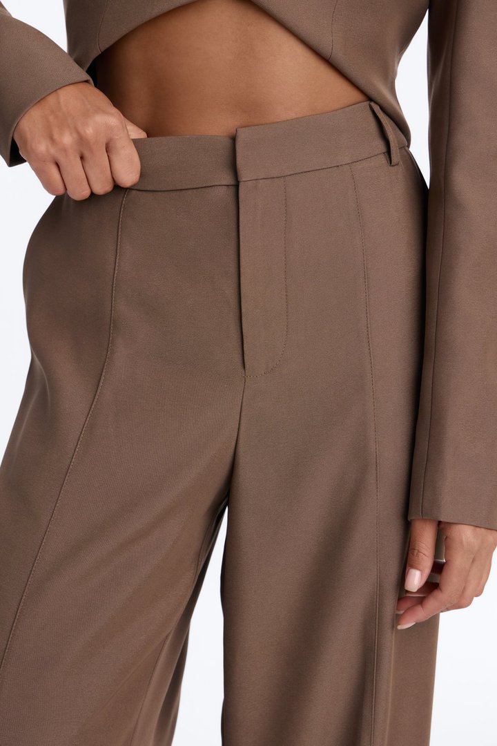 Melt Into You High Rise Straight Leg Trouser - Caffe