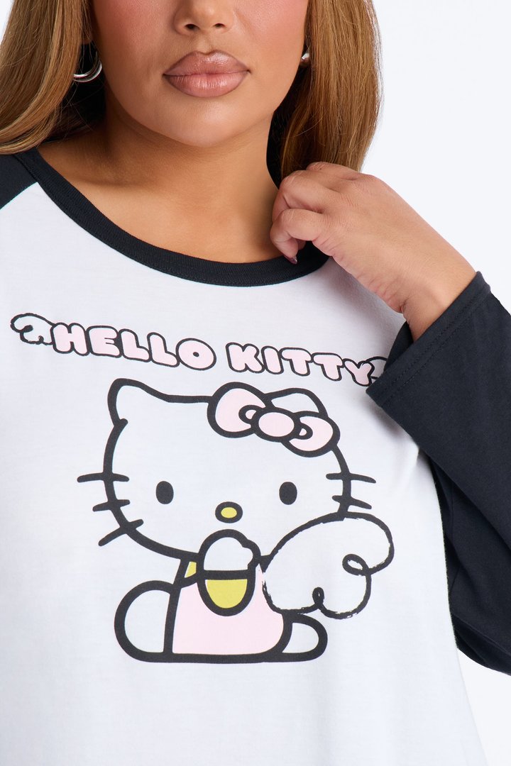 Hello Kitty Angel Wings Raglan Tee - White/combo