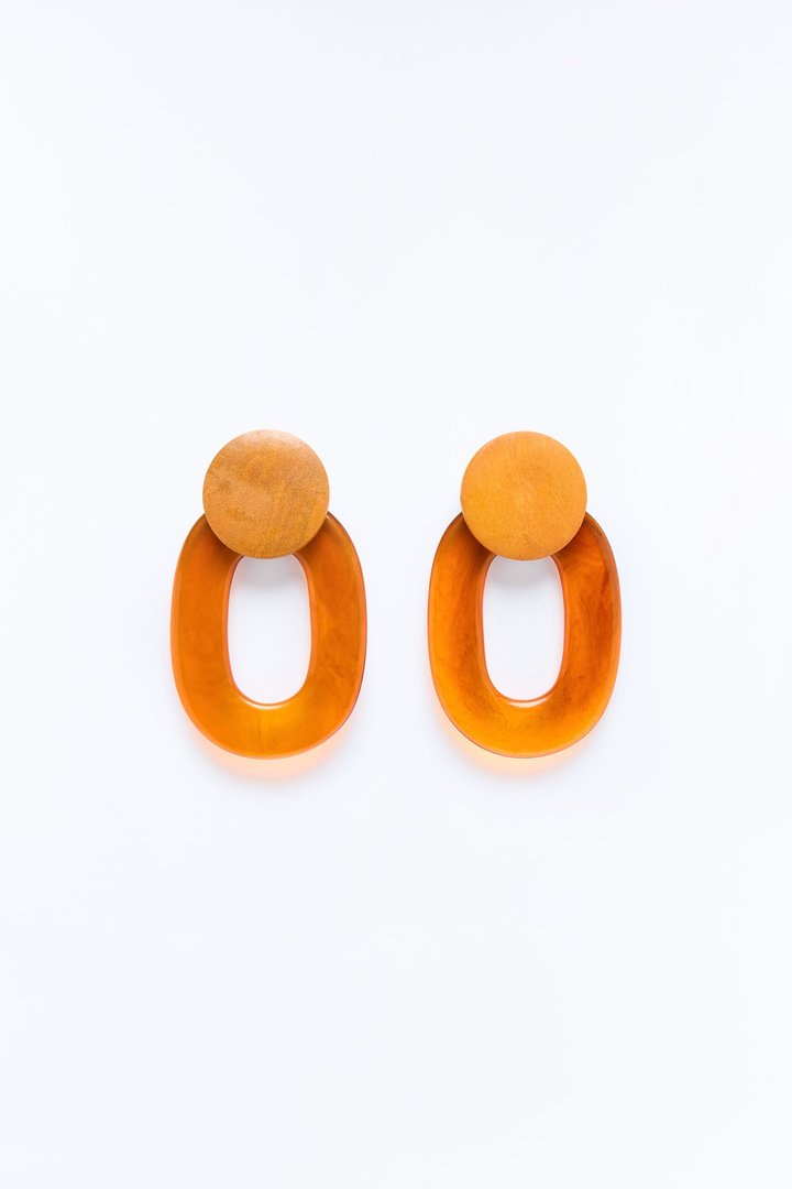 Take It Easy Drop Earrings - Brown