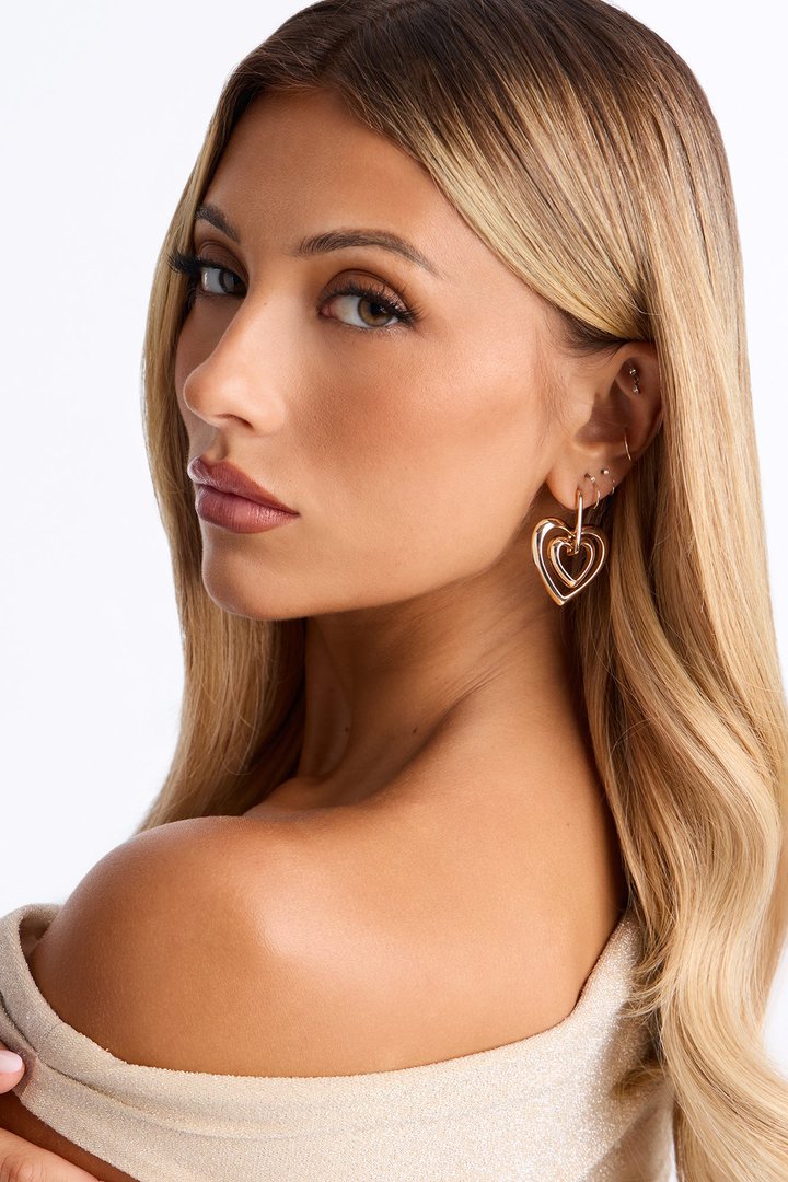 Hold Me Closer Drop Earrings - Gold
