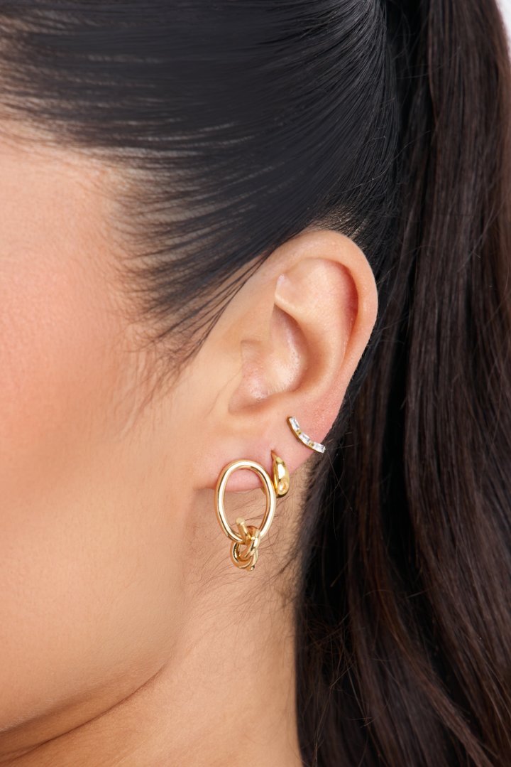 Knot It Stud Earrings - Gold