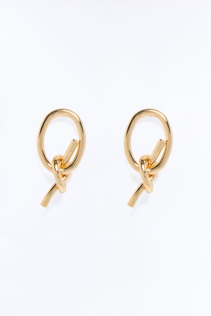 Knot It Stud Earrings - Gold