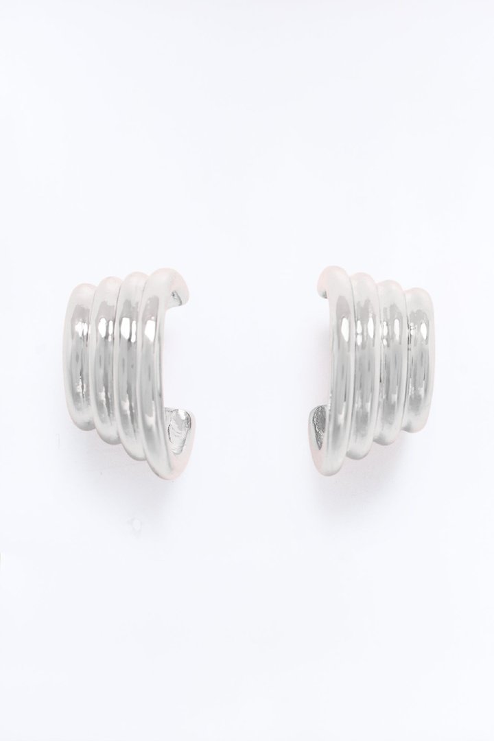 Casual Days Hoop Earrings - Silver