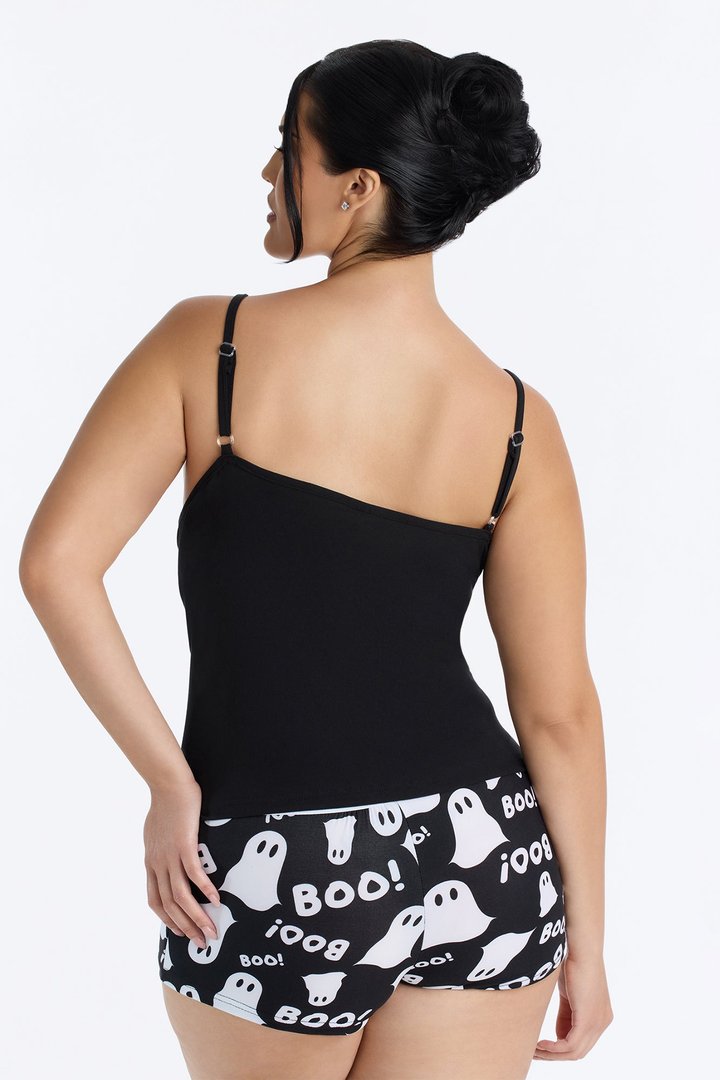 I'm Not Your Boo 2 Piece Cami & Boyshort Set - Black/combo