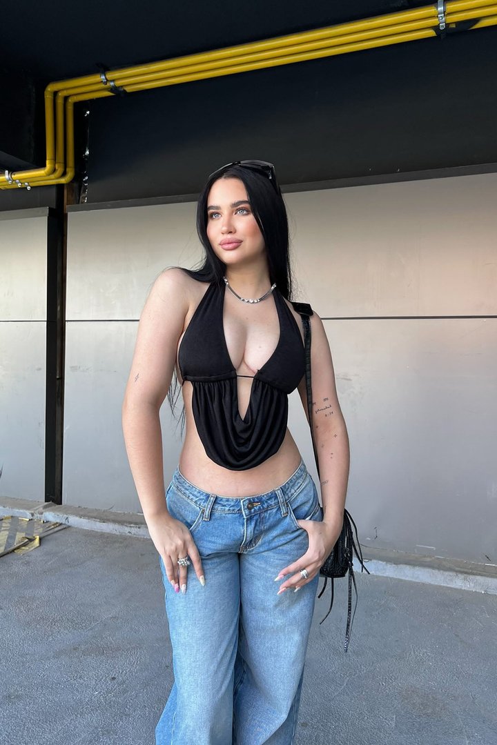 Party On Halter Top - Black