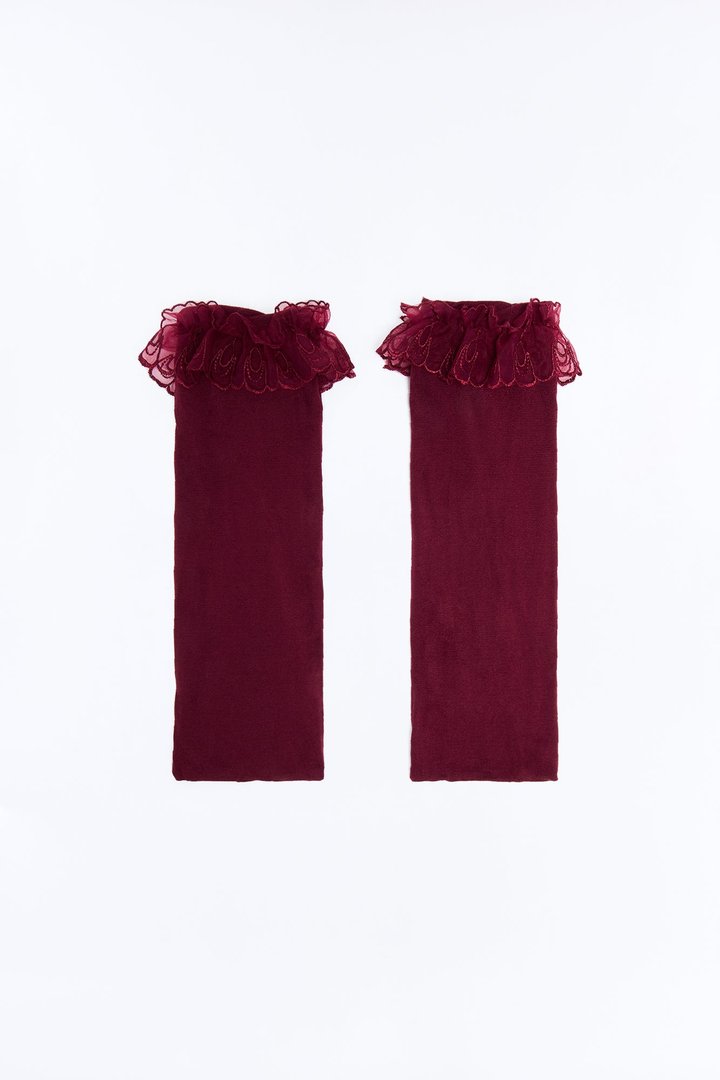 Oh So Chic Socks - Burgundy