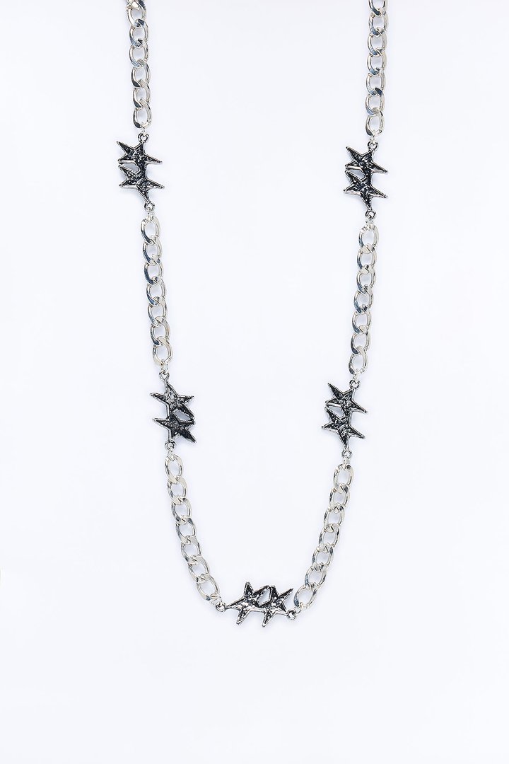 In The Spotlight Star Link Necklace - Silver