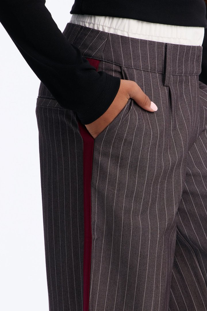 Mini Dedicated To You Double Waistband Trouser II - Charcoal/combo
