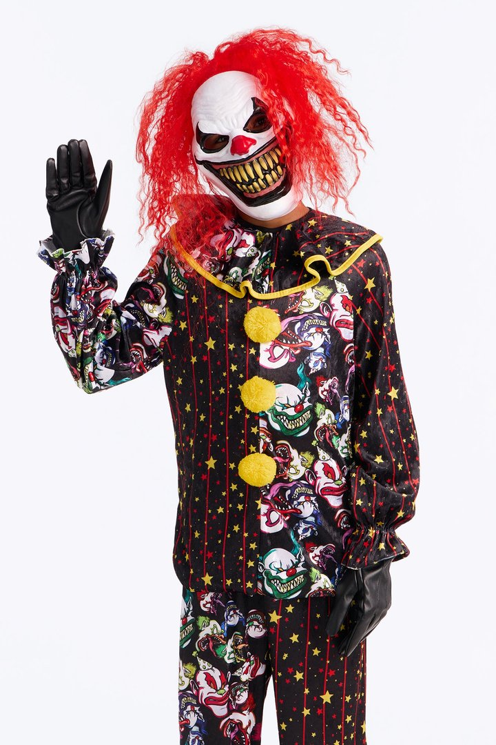 Mini Killer Smile Clown Costume - Black/combo