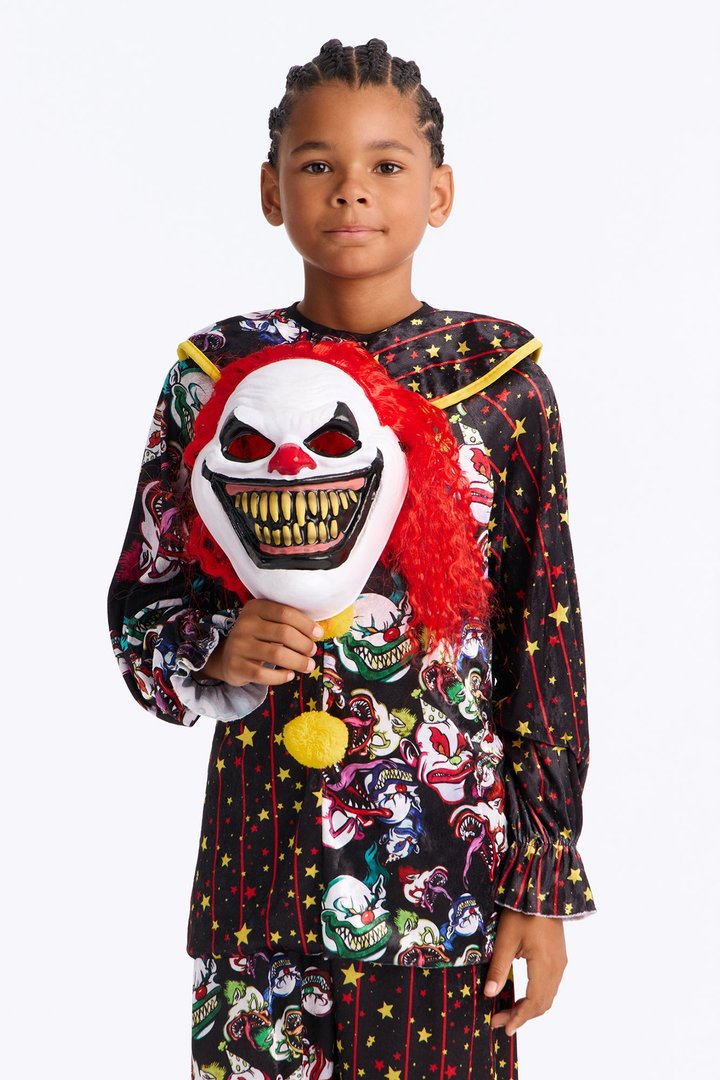 Mini Killer Smile Clown Costume - Black/combo