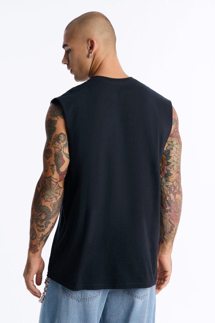 2pac Oversized Muscle Tee - Black