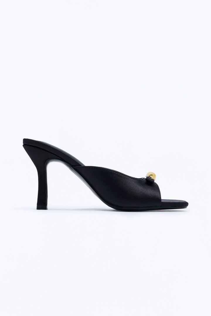 So Into You Hardware Heels - Black