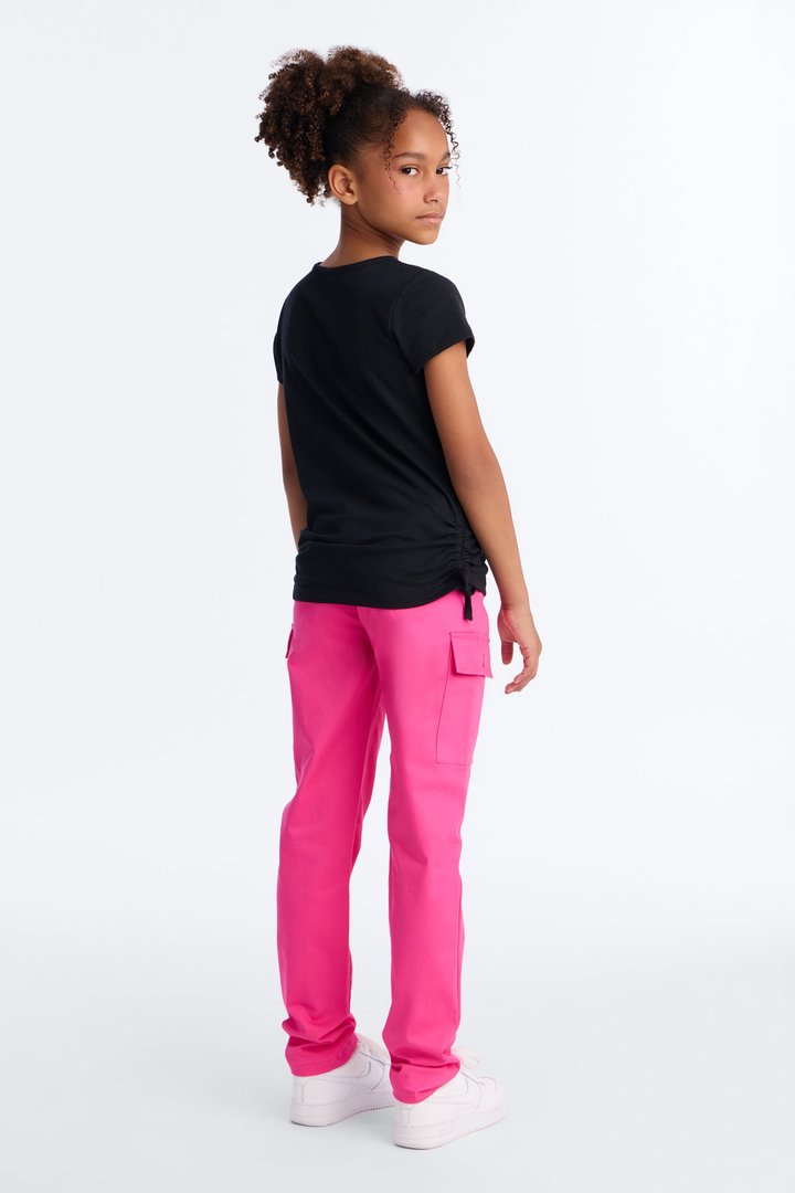 Mini Beyond Blessed Pant Set - Black/Pink