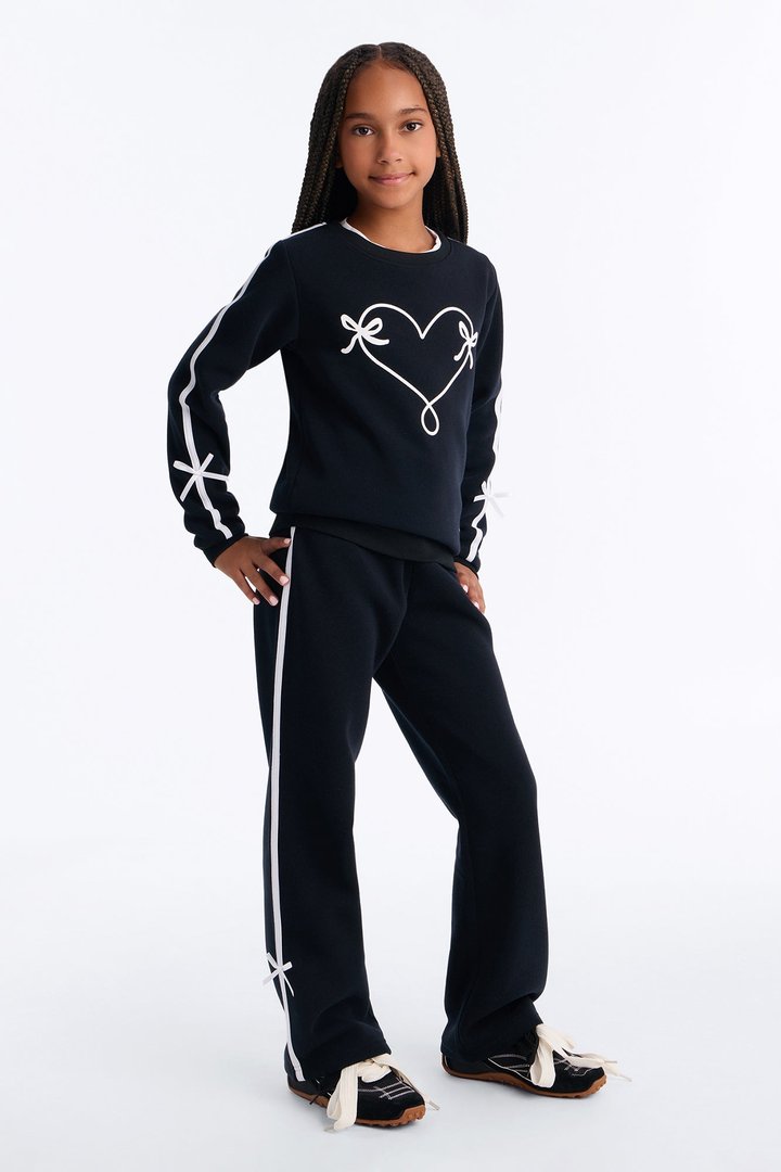 Mini Love You More Pant Set - Black