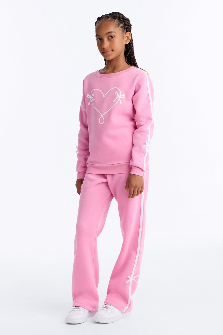 Mini Love You More Pant Set - Pink
