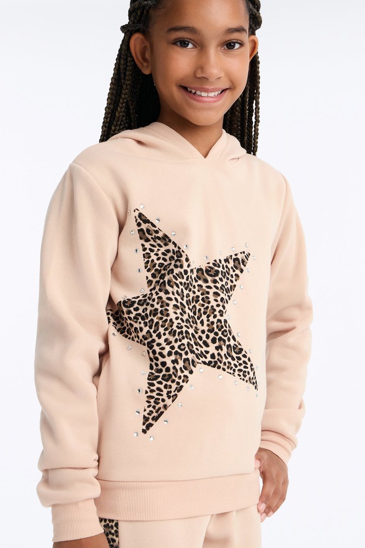 Mini Born To Be A Star Jogger Pant Set - Sand
