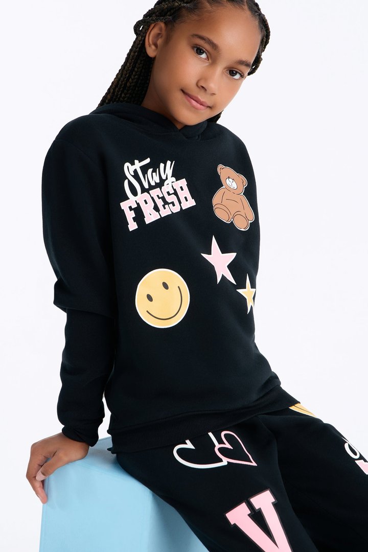Mini Stay Fresh Forever Jogger Pant Set - Black