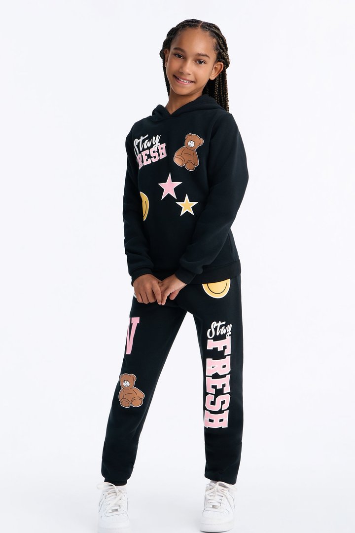 Mini Stay Fresh Forever Jogger Pant Set - Black