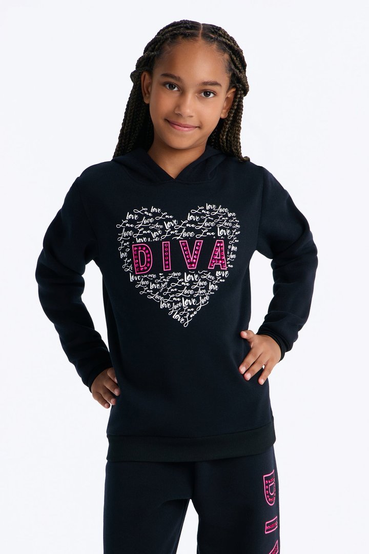 Mini Diva Jogger Pant Set - Black