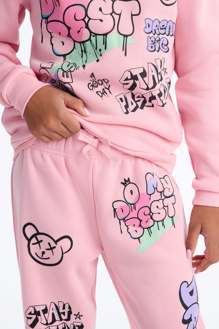 Mini Do My Best Pant Set - Light Pink