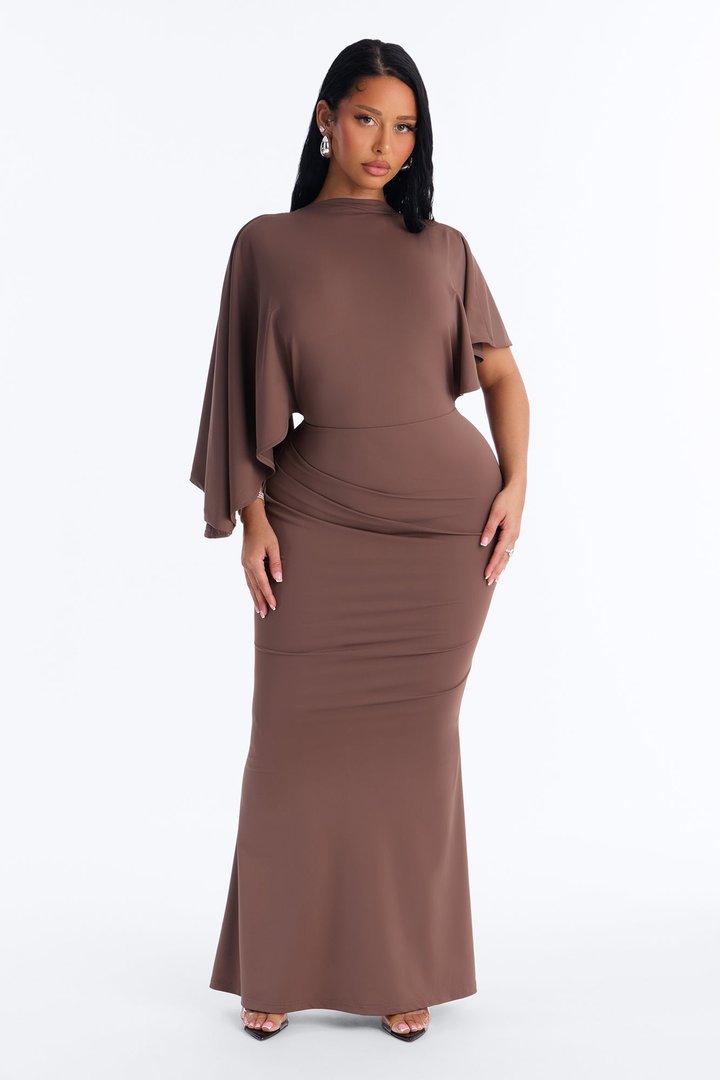 Sloane Backless Maxi Dress - Mocha