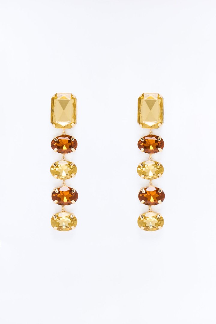 Lost Interest Drop Earrings - Brown/combo