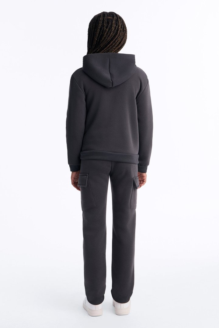 Mini Forever Iconic Fleece Jogger Pant Set - Dark Grey