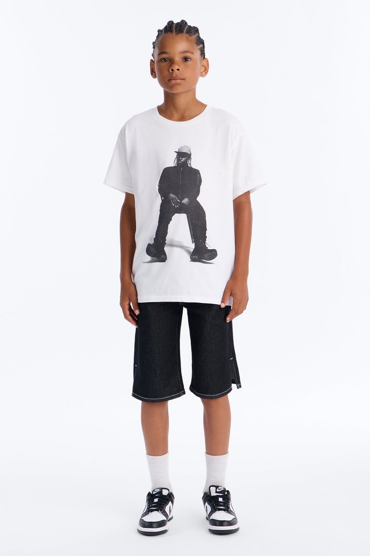 Mini Pusha T Front And Back Graphic Tee - White