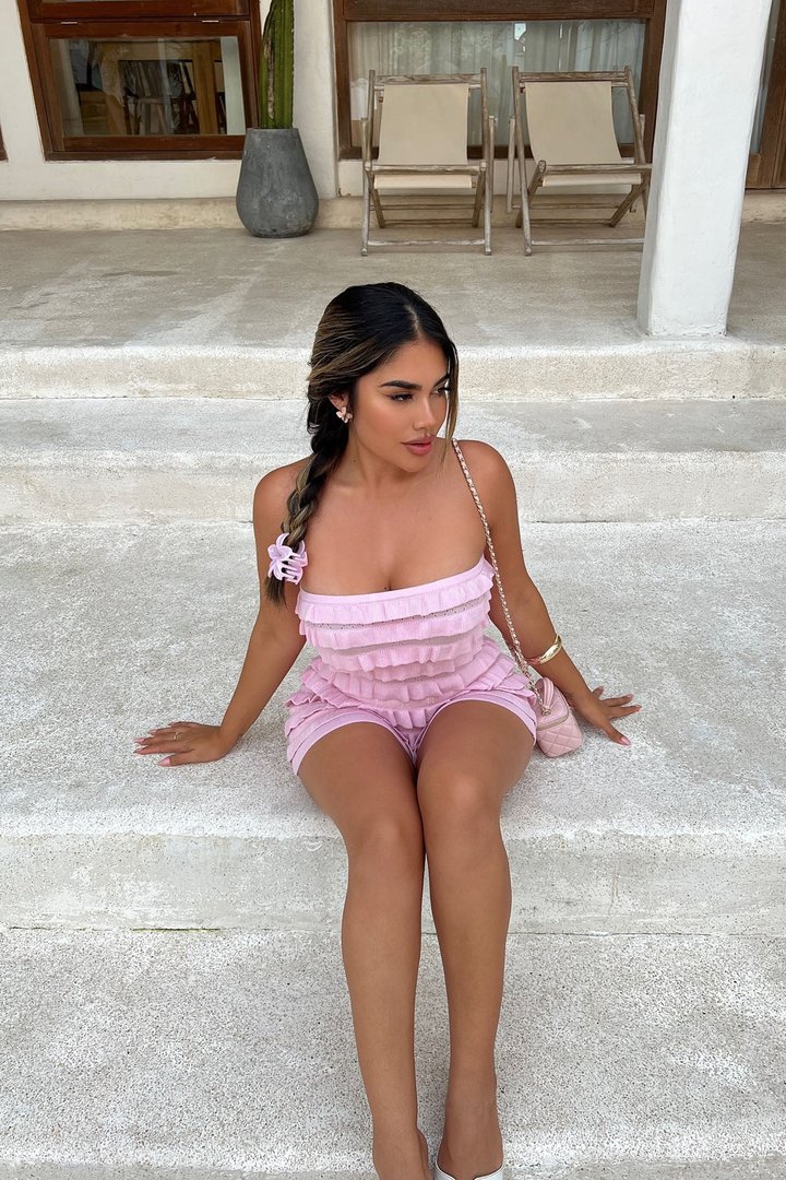 Pure Poetry Ruffle Romper - Pink