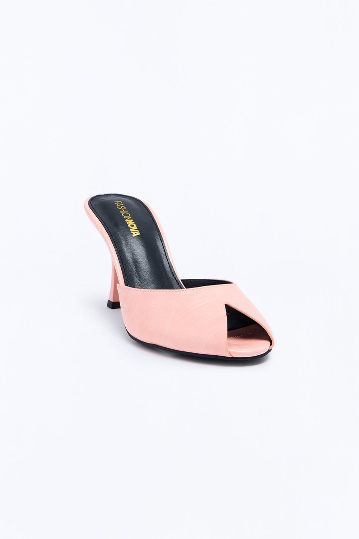 Play Nice Peep Toe Heels - Pink