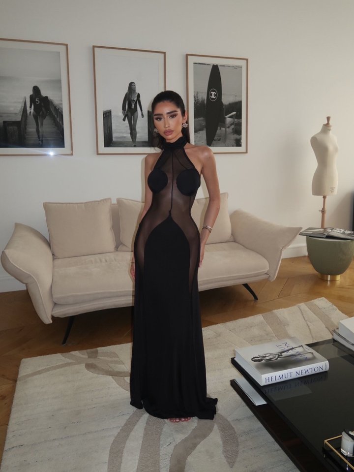 Irreplaceable Sheer Maxi Dress - Black