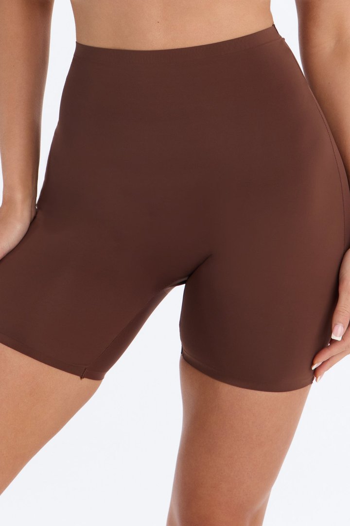 Soft Fit Smoothing Microfiber Boyshort Panty - Chestnut