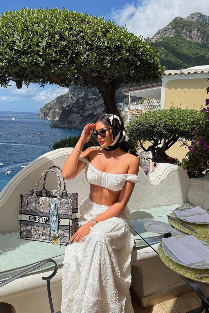 Becca Maxi Skirt Set - White