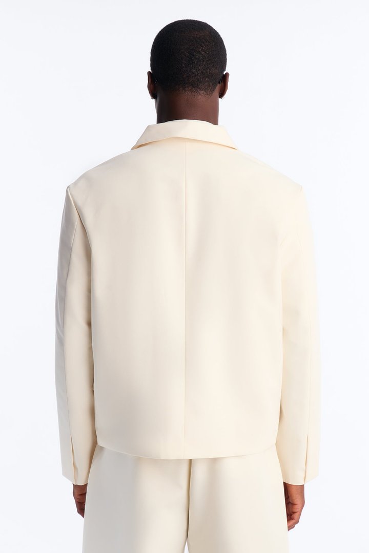 Laguna Double Breasted Cropped Blazer - Cream