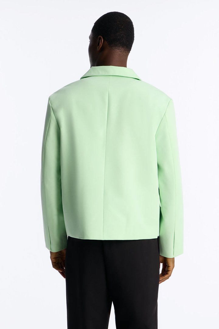 Laguna Double Breasted Cropped Blazer - Green