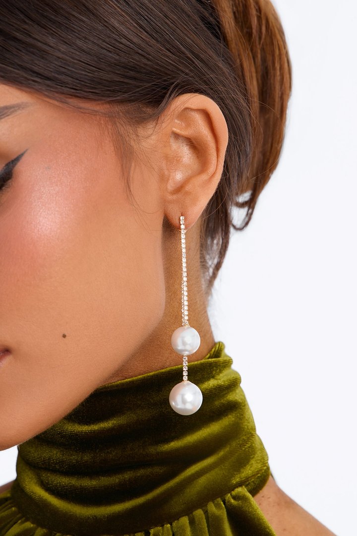See Me Tonight Drop Earrings - Gold