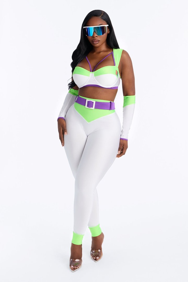 Infinite And Beyond Pant 6 Piece Costume Set - Green/combo