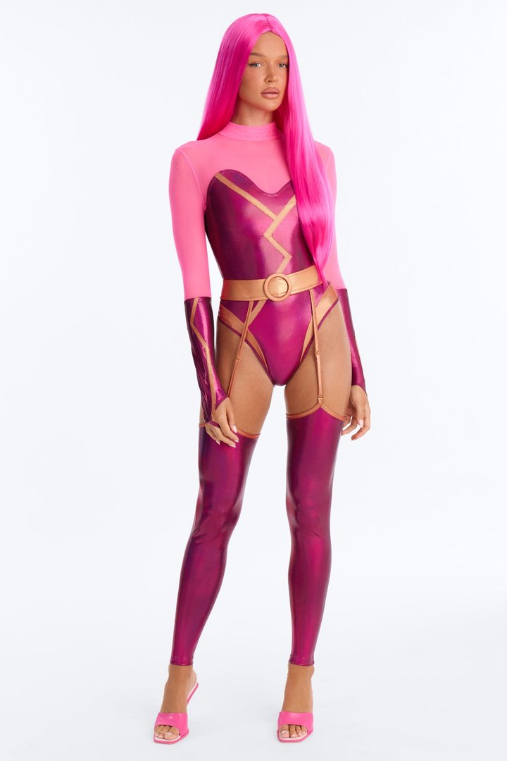 Hot Like Lava 4 Piece Costume Set - Pink