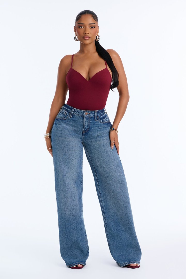 Serenity Sculpted Seamless Bodysuit - Burgundy