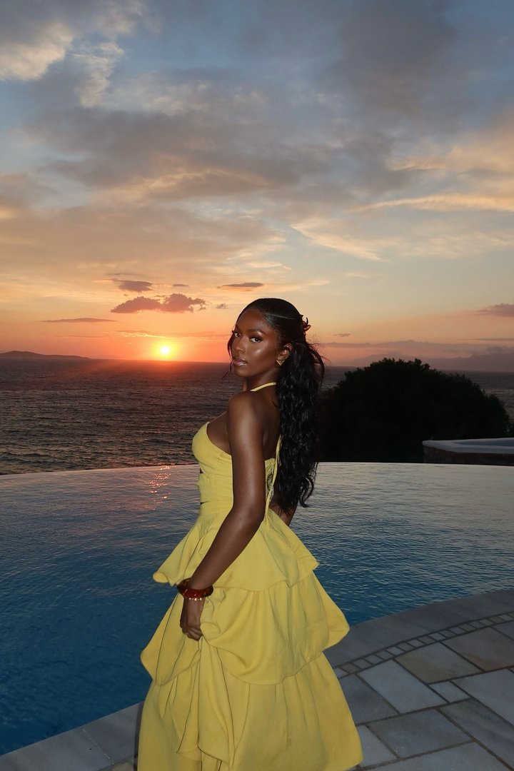 Harper Tiered Maxi Dress - Yellow